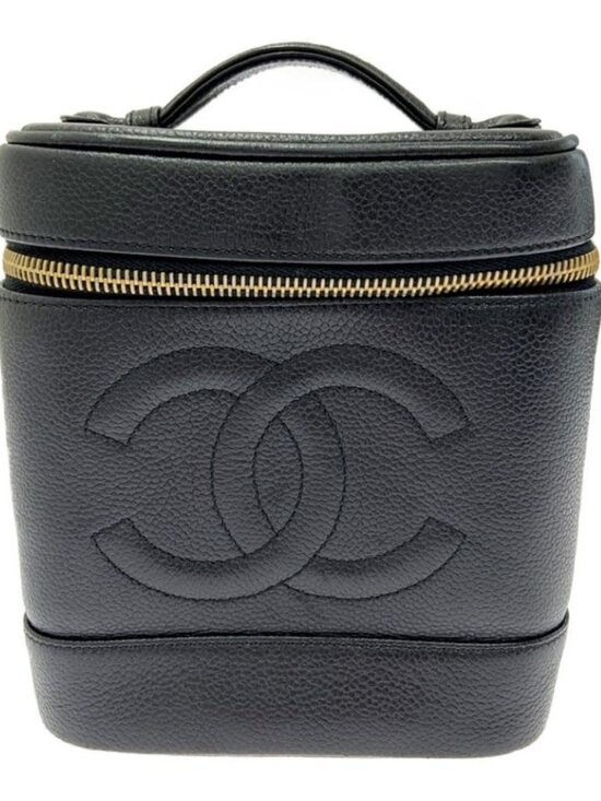 Chanel Handbags - Chanel Caviar Leather Vanity Bag Black Handbag